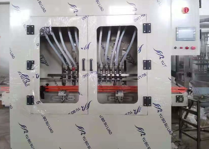 Image showcasing 1500ml Water Bottle Packing Machine 10 Heads Automatic Disinfectant ...